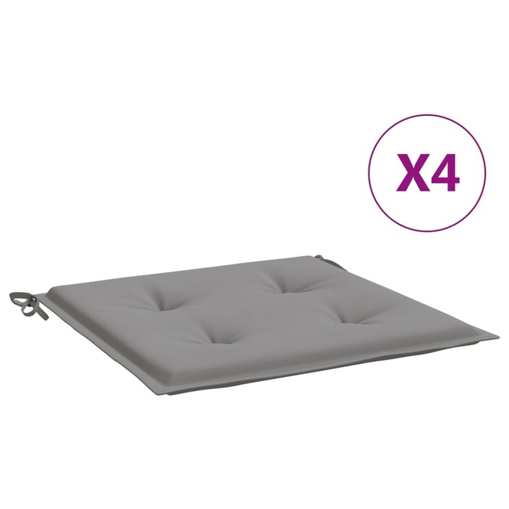 vidaXL 4 db szürke oxford szövet kerti székpárna 50 x 50 x 3 cm 314040