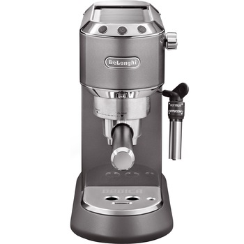 Espressor manual De’Longhi Dedica EC 785.GY, 1300 W, 1.1 L, 15 bari, Tamper si Cana inox Gray Espressor manual De’Longhi Dedica EC 785.GY, 1300 W, 1.1 L, 15 bari, Tamper si Cana inox Gray