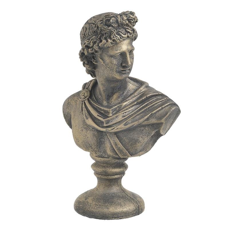 Decoratiune, bust roman barbat, gold antic, 11 x 20 x 30 cm
