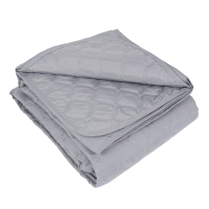 Покривало за легло Caressa GS2016-D, 100% полиестер, сив цвят, 180 х 240 см
