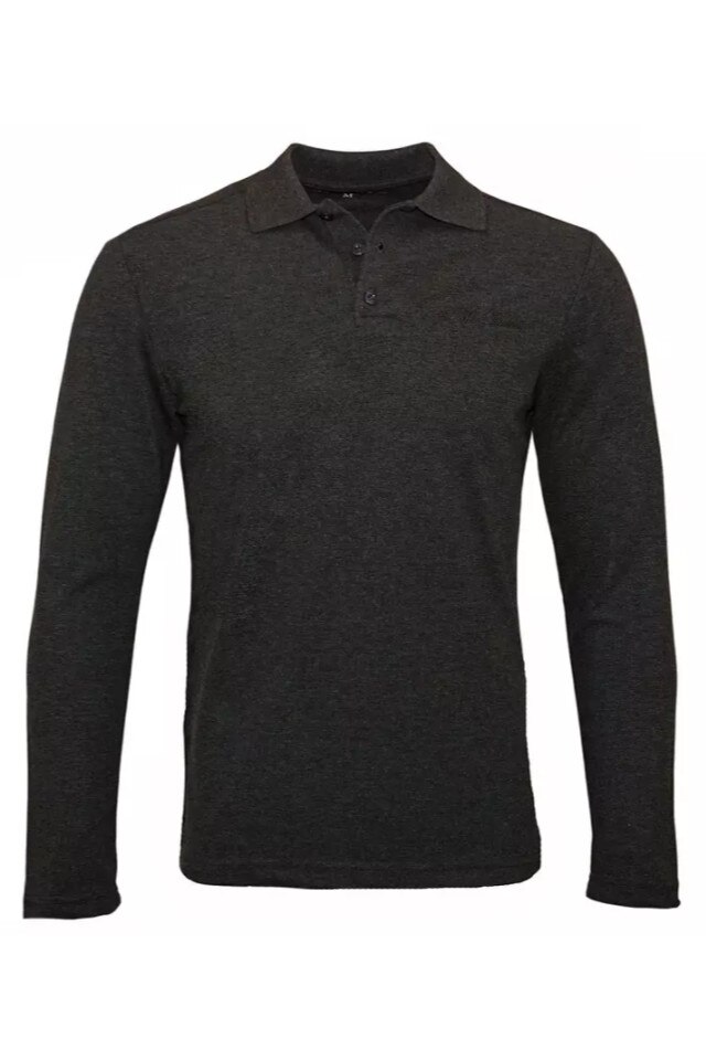 Bluza Barbati Polo Pablo Malone din Bumbac, Gri, L