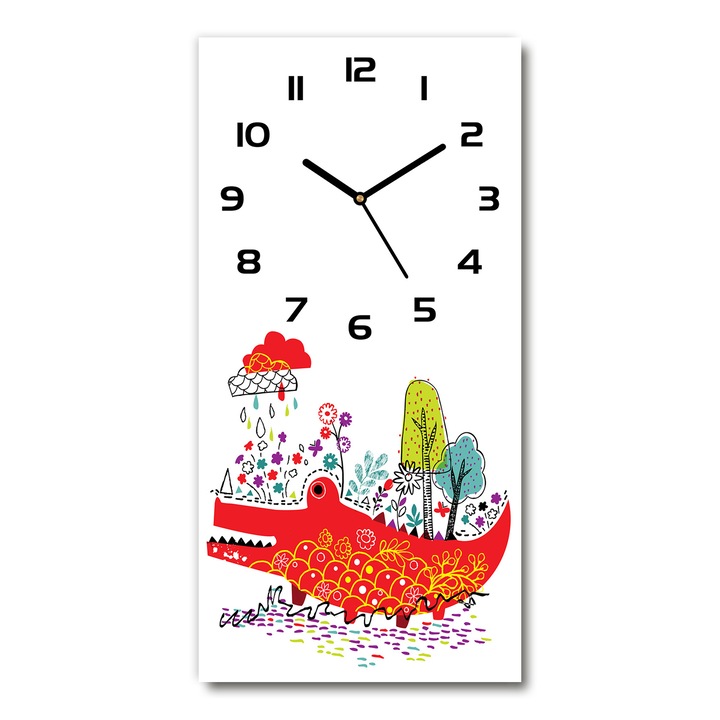 Falióra, Tulup, krokodil, 30x60 cm, piros