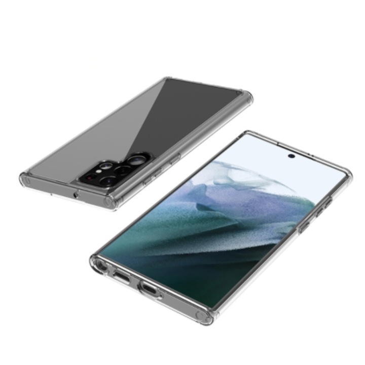 Силиконов Кейс за Samsung Galaxy S22 Ultra 5G, Удароустойчив, Прозрачен
