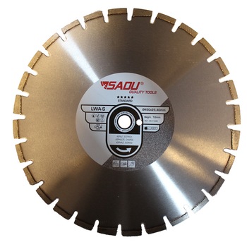 Disc diamantat LWA-S de la SADU, diametru exterior disc 350mm, diametru interior disc 25.4mm, pentru asfalt Disc diamantat LWA-S de la SADU, diametru exterior disc 350mm, diametru interior disc 25.4mm, pentru asfalt