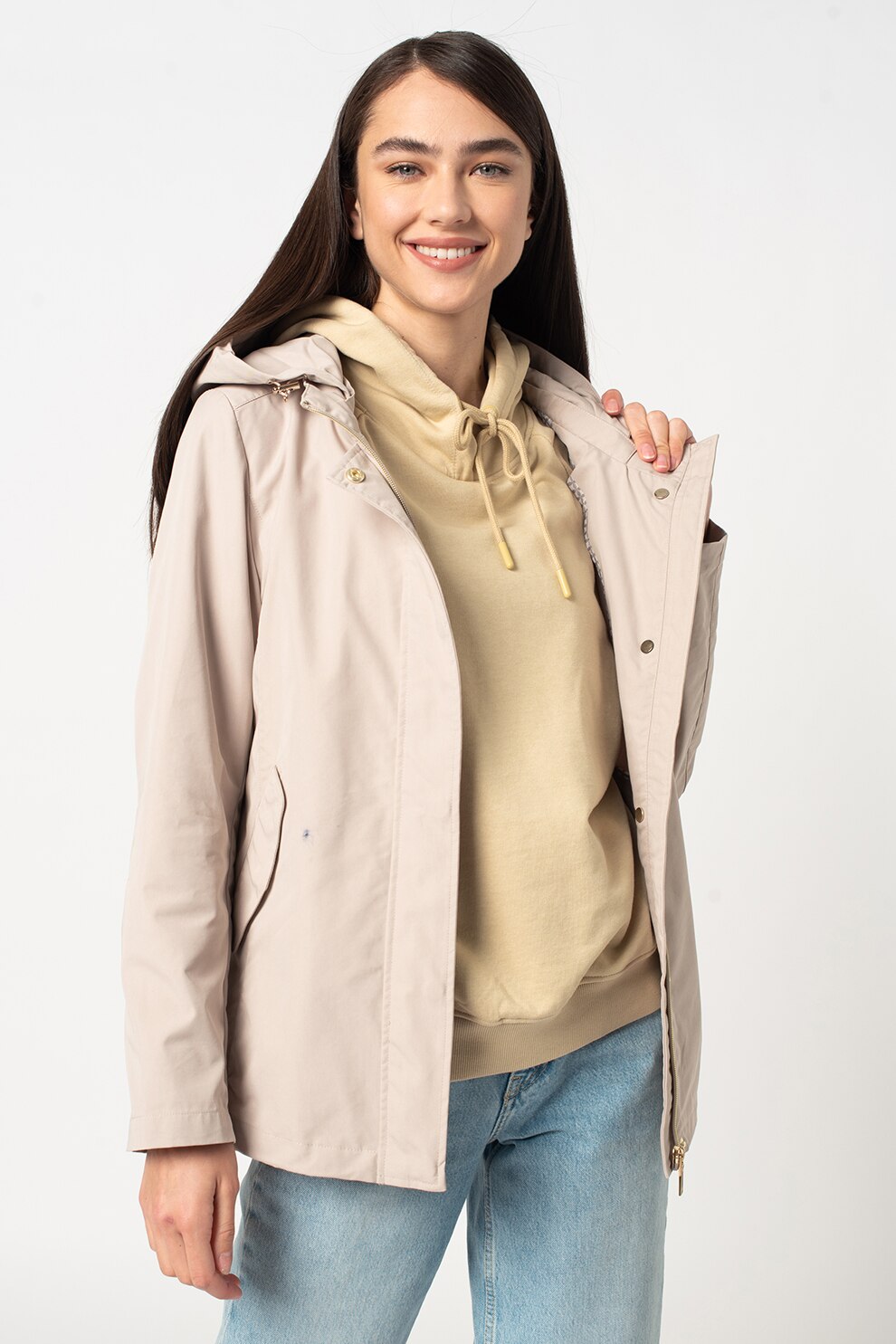 Romeo Gigli, Jacheta usoara cu gluga, Bej