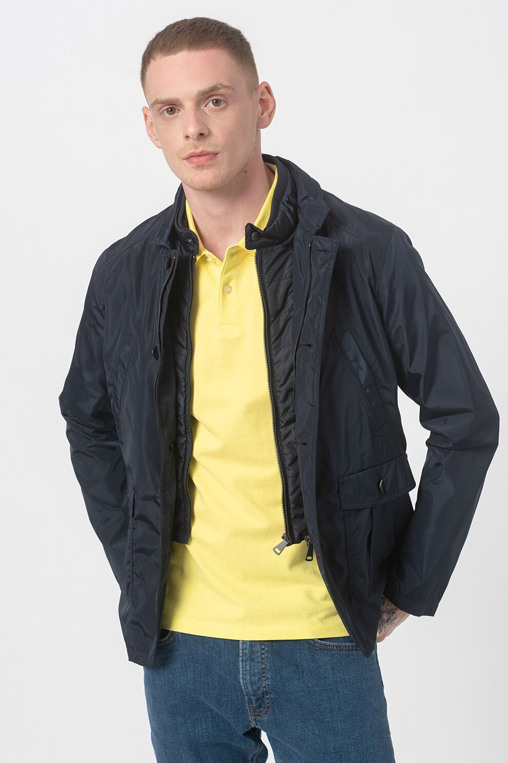 Romeo Gigli, Jacheta usoara cu buzunare aplicate, Bleumarin