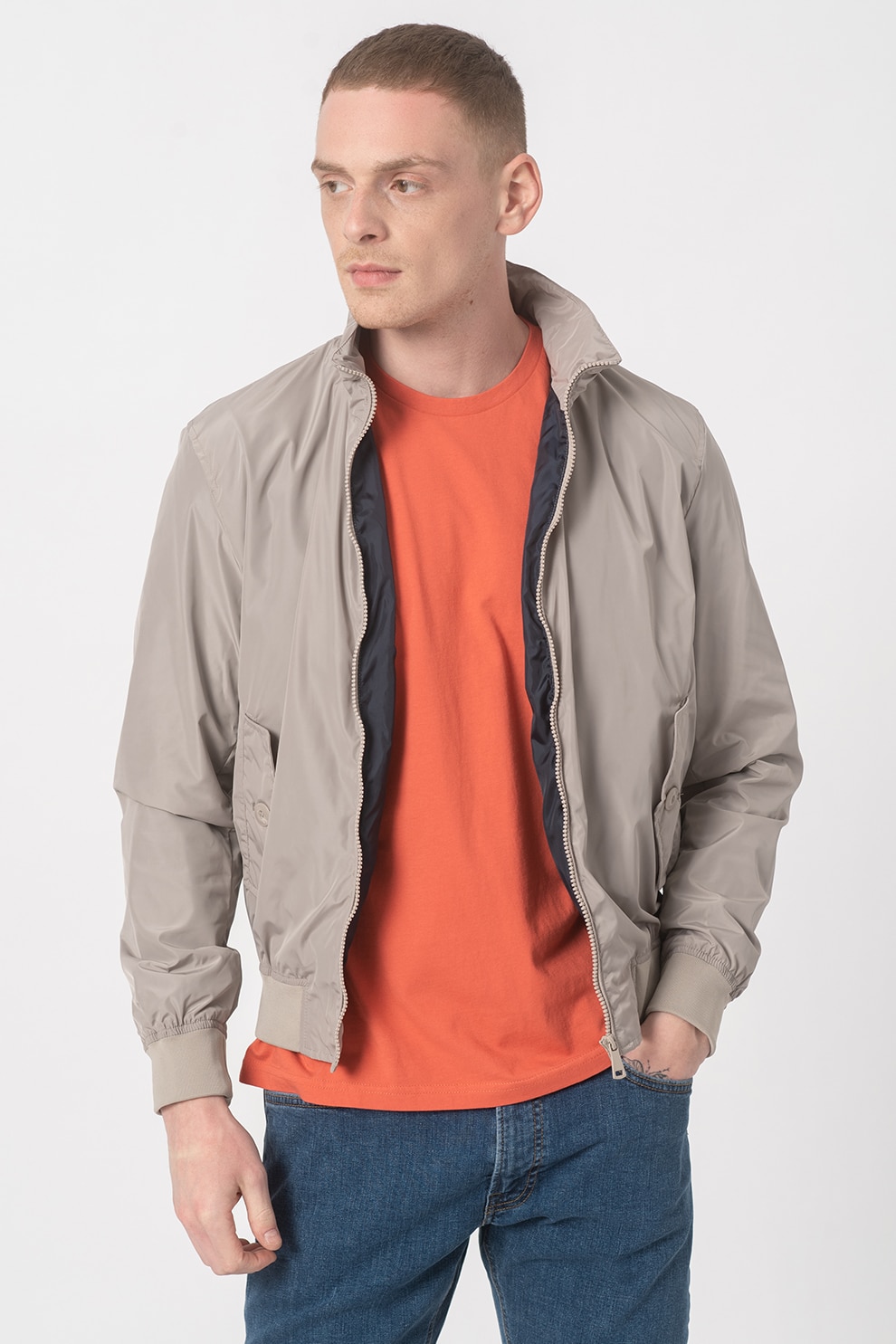 Romeo Gigli, Jacheta usoara regular fit, Gri