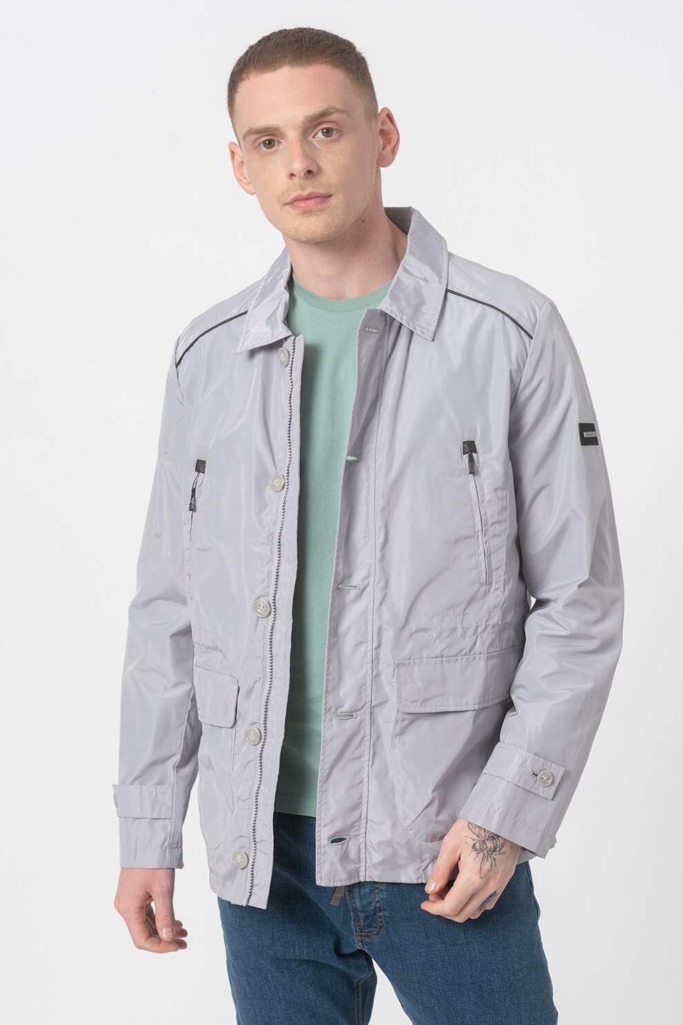 Romeo Gigli, Jacheta harrington cu buzunare multiple, Gri