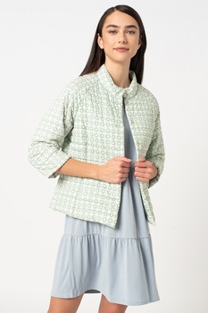 Romeo Gigli, Jacheta matlasata cu maneci 3/4, Verde pal Romeo Gigli, Jacheta matlasata cu maneci 3/4, Verde pal