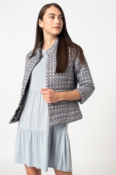 Romeo Gigli, Jacheta matlasata cu maneci 3/4, Gri/negru Romeo Gigli, Jacheta matlasata cu maneci 3/4, Gri/negru