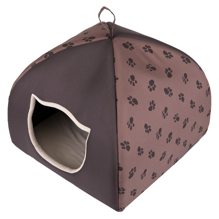 Casa pentru animale de companie "Igloo" Deschis maro cu labele 49x49x40 cm