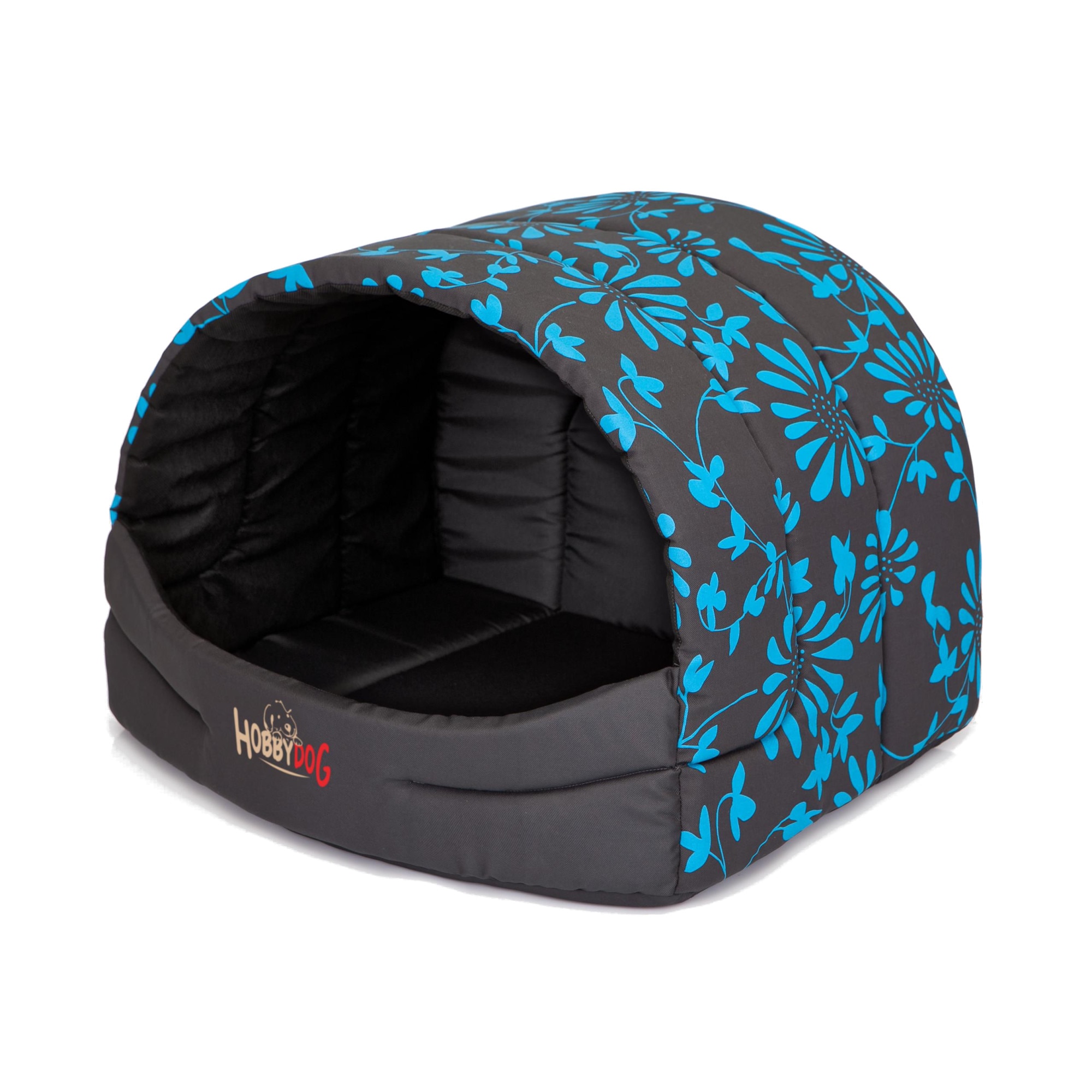 Drompter box doghouse Albastru flori 55x43x38 cm