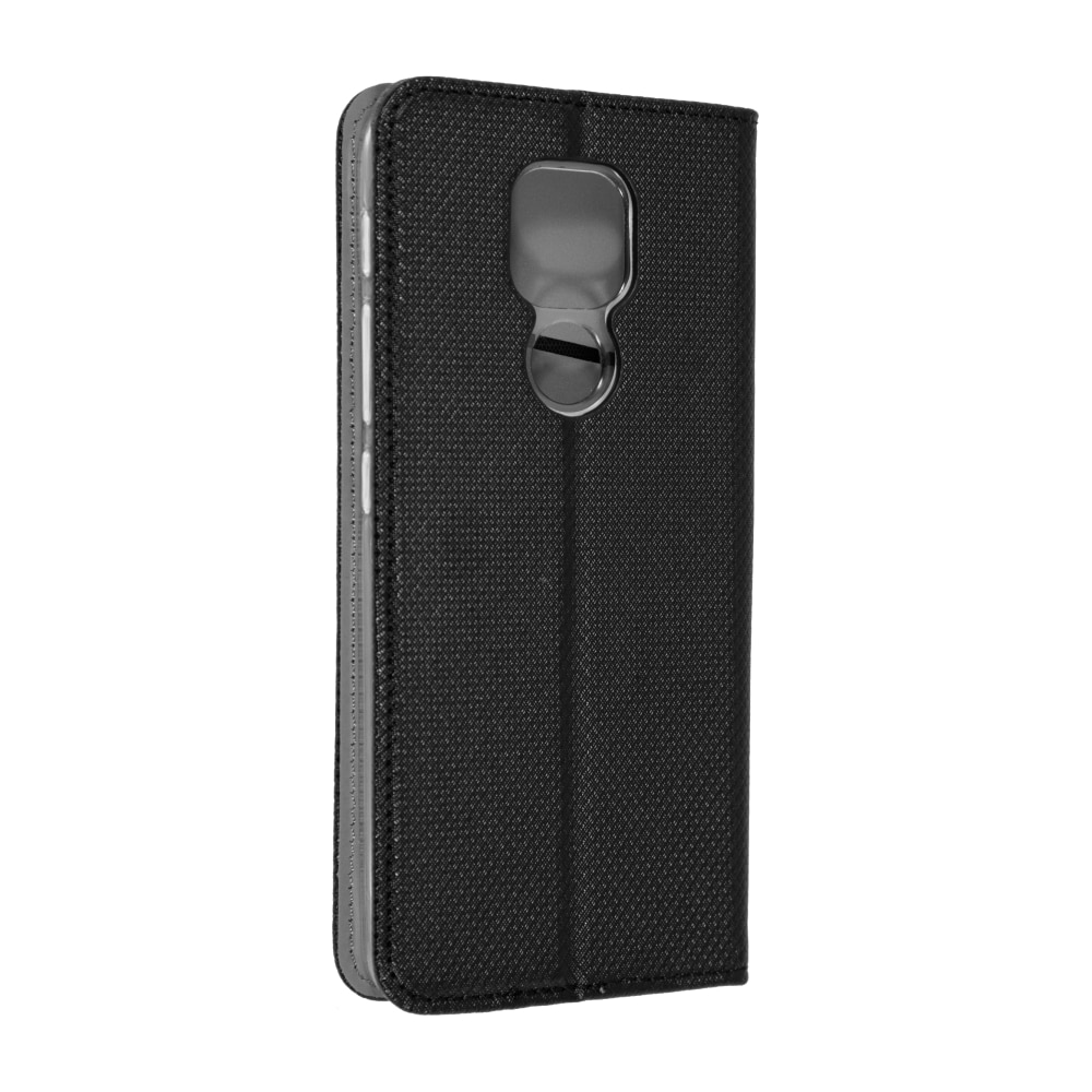 Husa Carte Smart cu Inchidere Magnetica pentru Motorola Moto G9 Play / Moto E7 Plus, Negru