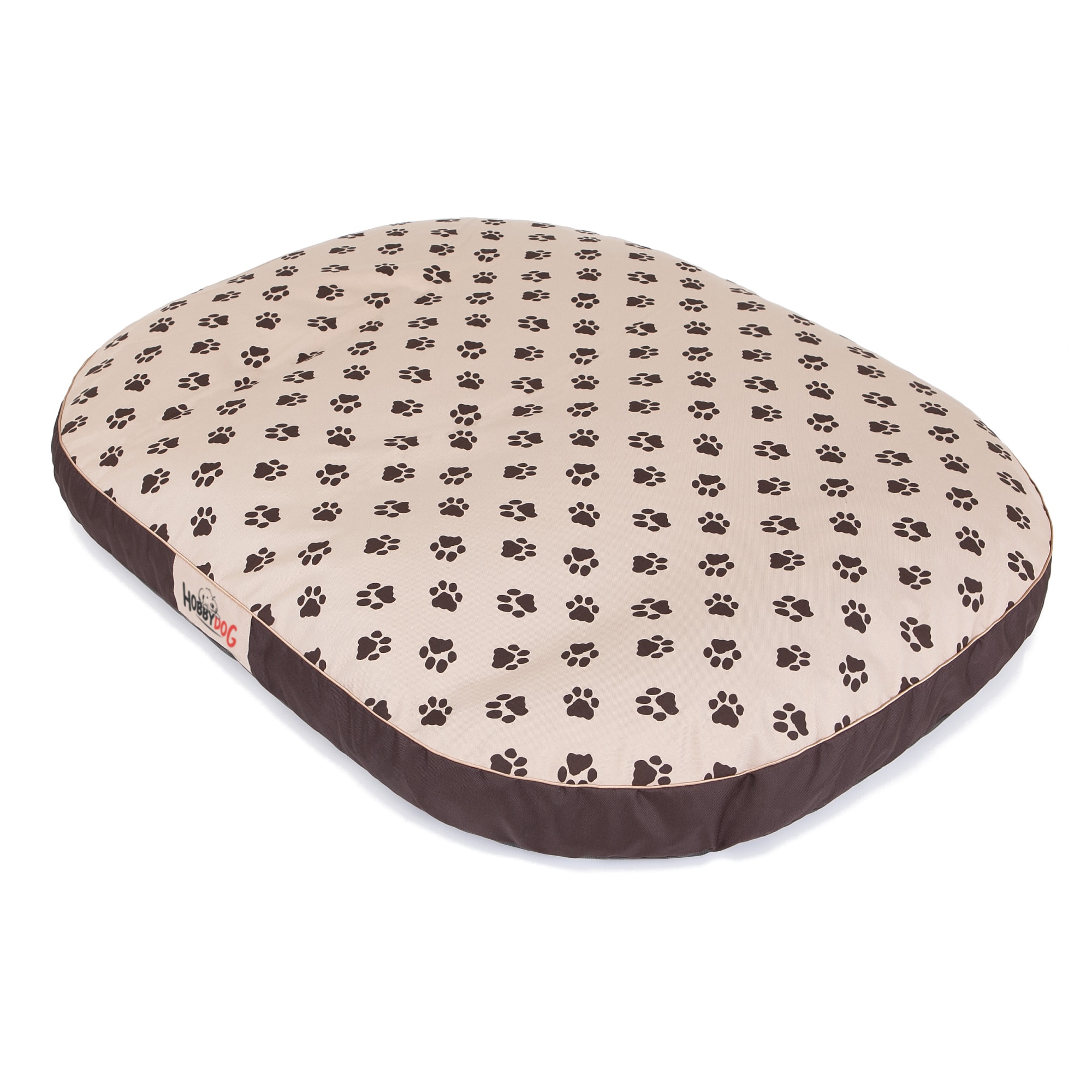 Saltea ovala M Bej cu labele 70x50x15 cm