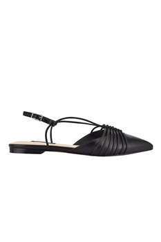 NINE WEST, Balerini slingback din piele ecologica cu varf ascutit Aida NINE WEST, Balerini slingback din piele ecologica cu varf ascutit Aida