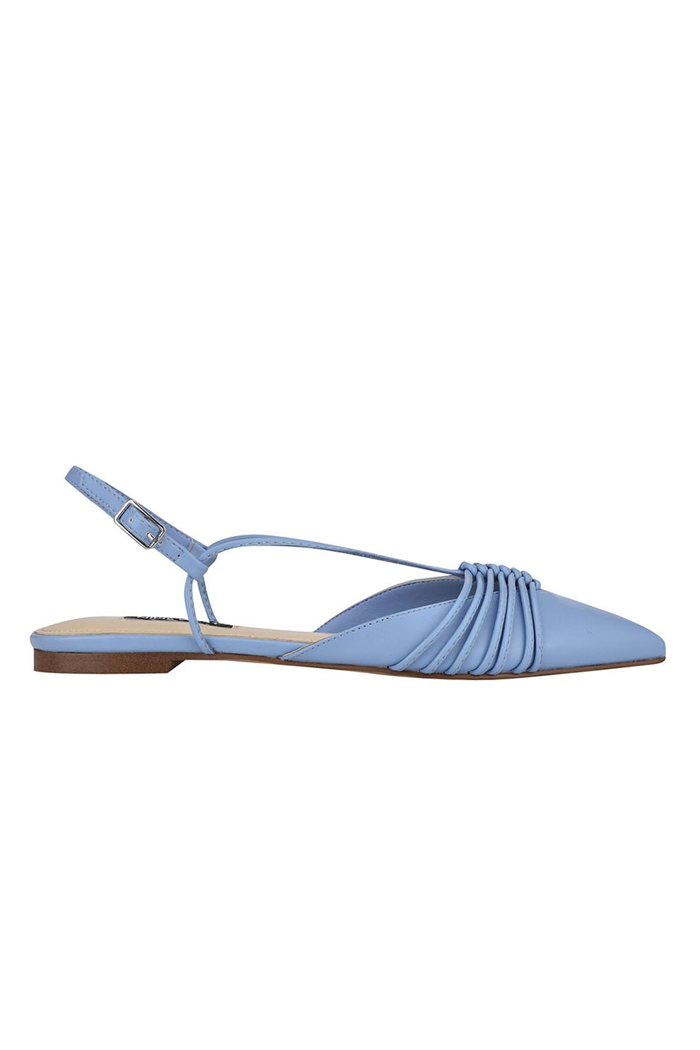 NINE WEST, Balerini slingback din piele ecologica cu varf ascutit Aida