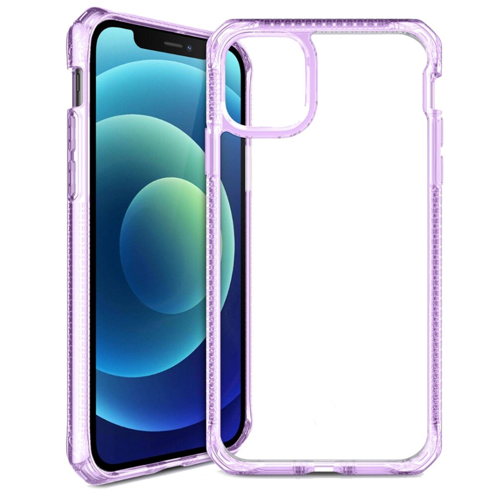 Husa IT Skins Hybrid Clear compatibila cu iPhone 12 Mini, Light Purple & Transparent