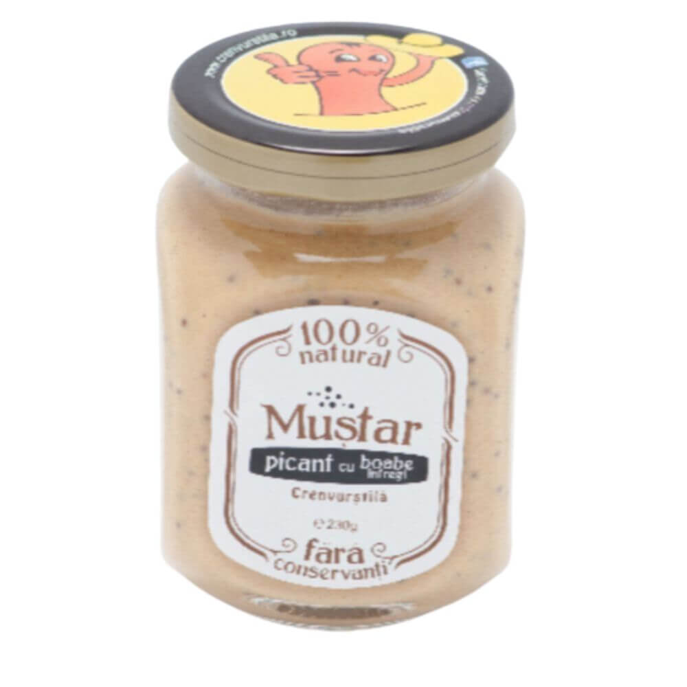 Mustar Picant cu Boabe Intregi Crenvurstila, 230 g