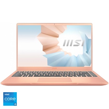 Laptop ultraportabil MSI Modern 14 B11SB-285XRO cu procesor Intel Core i5-1135G7 pana la 4.20 GHz, 14 Laptop ultraportabil MSI Modern 14 B11SB-285XRO cu procesor Intel Core i5-1135G7 pana la 4.20 GHz, 14