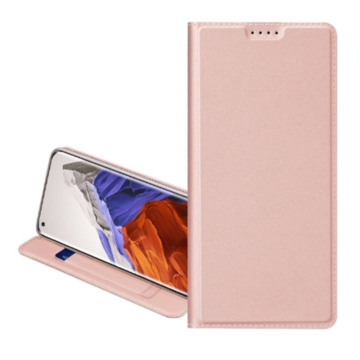 Dux ducis skin pro mobiltelefon tok álló, bőr hatású, flip, oldalra nyíló, kártyazseb, asztali tartó, rozéarany, kompatibilis: Samsung Galaxy A15 4G, SM-A155, / Galaxy A15 5G, SM-A156