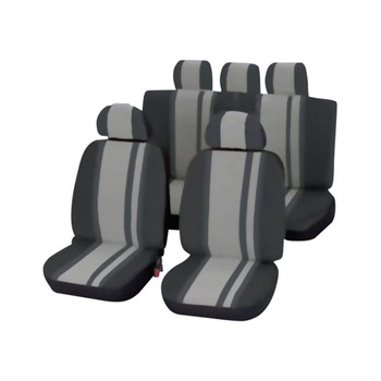 Set huse auto, Cartrend, gri + negru ,14 piese Set huse auto, Cartrend, gri + negru ,14 piese