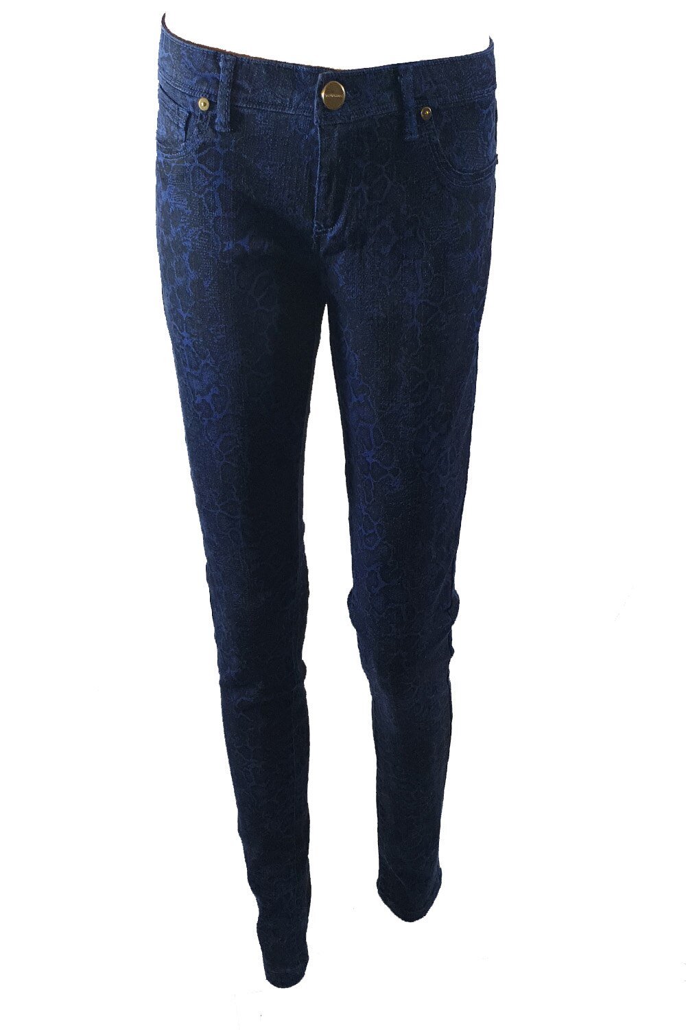 Blugi dama Tally Weijl, cu imprimeu uni, negru albastru