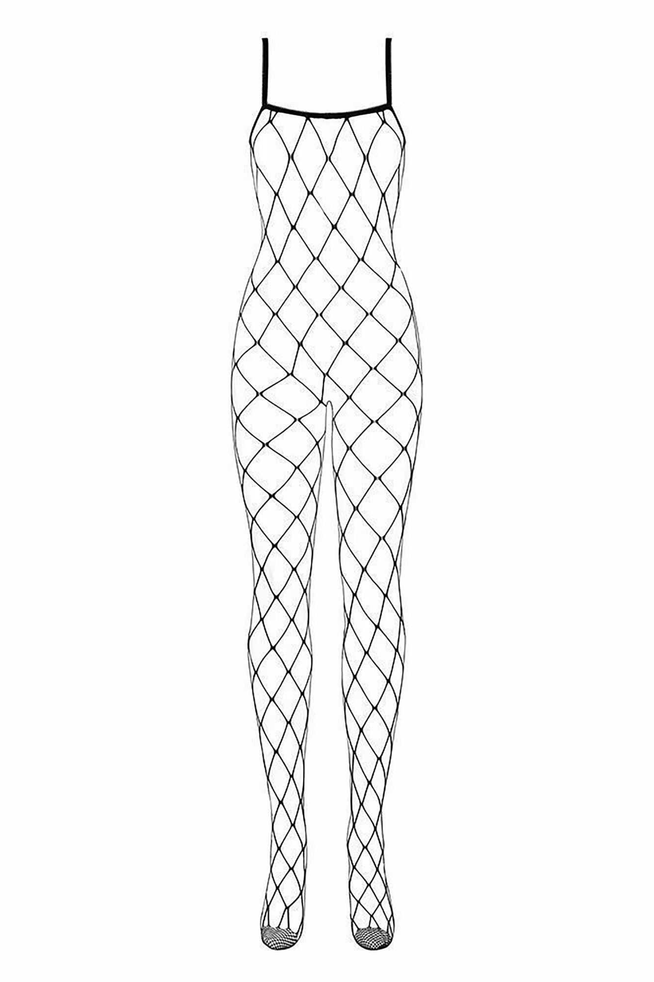 Body din plasa Obsessive N102, Poliamida/Elastan, Negru, S/M/L