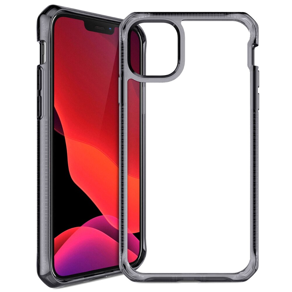 Husa IT Skins Hybrid Clear compatibila cu iPhone 12 Pro Max, Negru & Transparent
