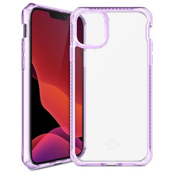 Husa IT Skins Hybrid Clear compatibila cu iPhone 12 Pro Max, Light Purple & Transparent Husa IT Skins Hybrid Clear compatibila cu iPhone 12 Pro Max, Light Purple & Transparent