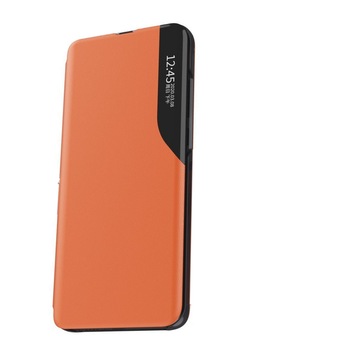 Husa pentru Samsung Galaxy A12 eco leather view case orange Husa pentru Samsung Galaxy A12 eco leather view case orange