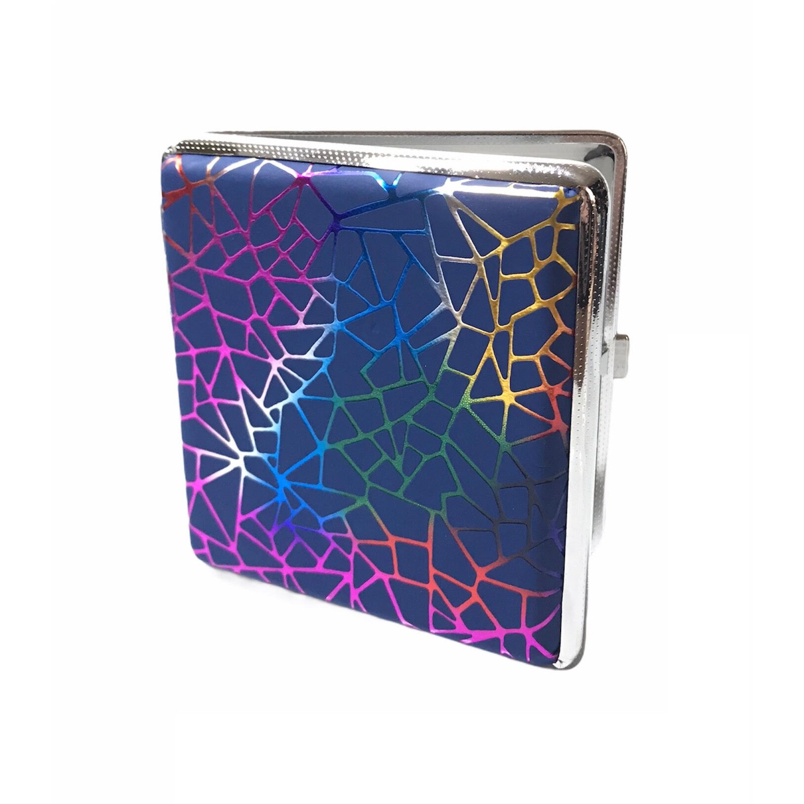 Tabachera tigari Angel Premium Rainbow Line metalica + piele ecologica exterior
