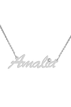 Colier aur alb 14K, Coriolan, nume Amalia, diamant 0.01 carate GVS1, 42-45 cm Colier aur alb 14K, Coriolan, nume Amalia, diamant 0.01 carate GVS1, 42-45 cm