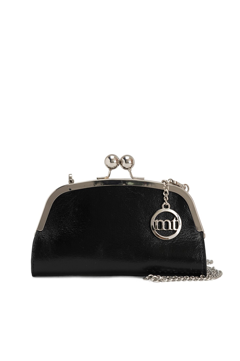Mia Tomazzi, Geanta plic de piele cu inchidere magnetica, Negru