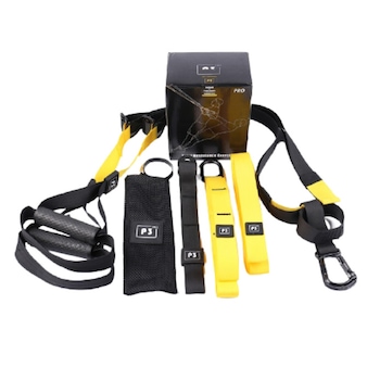 Set Antrenament TRX P3-3 PRO, Multifunctional, Negru si Galben Set Antrenament TRX P3-3 PRO, Multifunctional, Negru si Galben