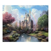 kit pictura pe numere - castelul din povesti 40x50 cm include pensule culori acrilice iar panza e prinsa pe o rama de lemn imagen 57_0_
0