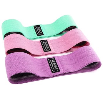 Set 3 benzi elastice fitness, sundiguer®, Niveluri diferite de rezistenta, Latex natural, 37.5x8 cm, Multicolor Set 3 benzi elastice fitness, sundiguer®, Niveluri diferite de rezistenta, Latex natural, 37.5x8 cm, Multicolor