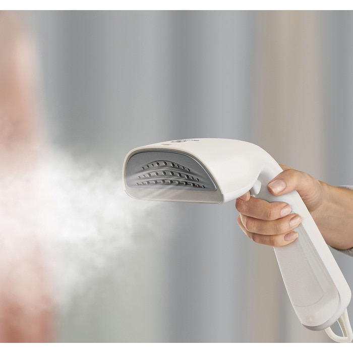 Aparat de abur de mana pentru haine, Electrolux, 1400 W, 24 g de abur, rezervor de apa 100 ml, alb