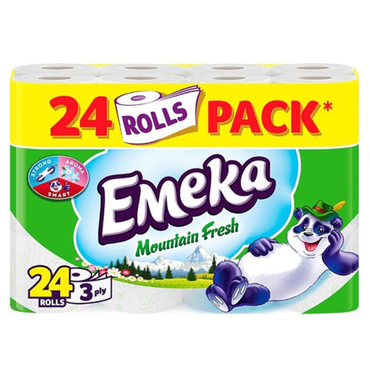 Emeka Mountain Fresh WC papír, 24 tekercses csomag, 3 réteg