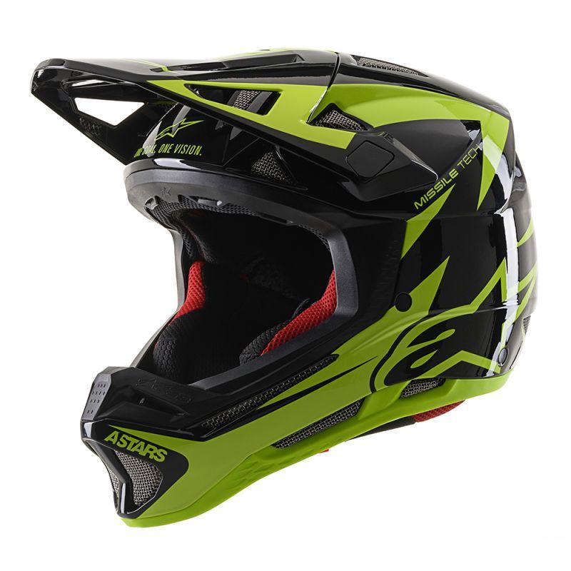 Casca Alpinestars Missile tech Airlift Black/yellow Fluo XS