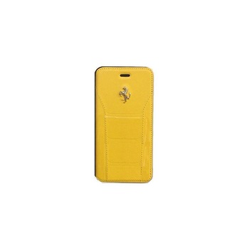 Husa flip cover Ferrari pentru iPhone 6/6s yelllow gold Husa flip cover Ferrari pentru iPhone 6/6s yelllow gold