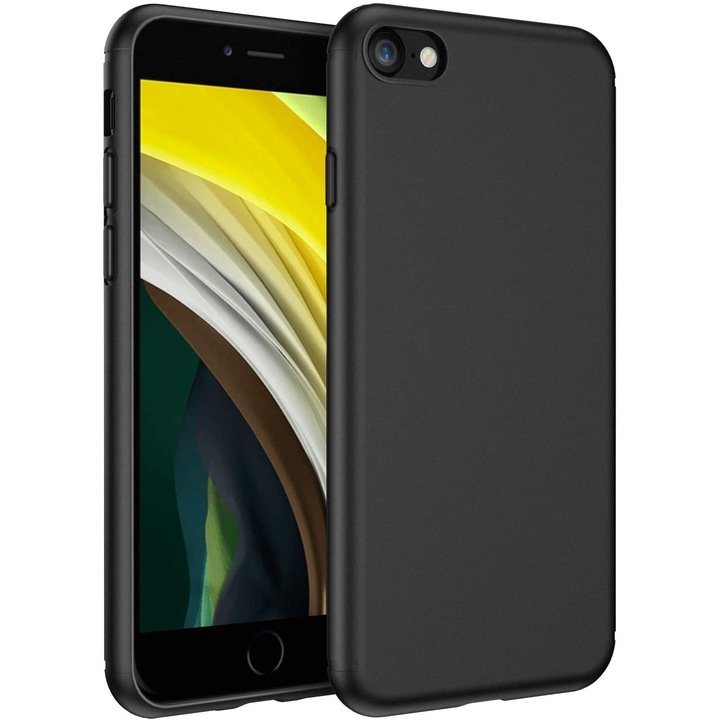 Силиконов Кейс за Apple iPhone 7/8, Матов, Черен