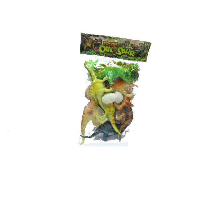 Set Dinozauri din cauciuc cu oua,9 piese, 22x16 cm