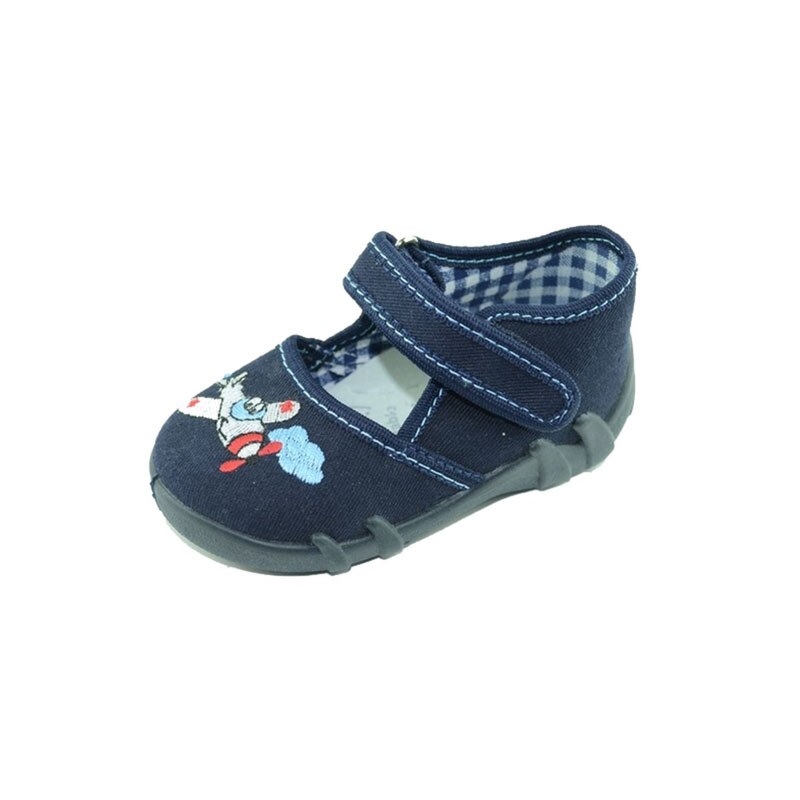 Pantofi din panza pentru baieti Renbut, casual, velcro, Bleumarin