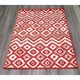 Covor camera rosu geometric 120x170 cm