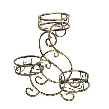 Suport pentru flori pe 3 ghivece Loft metalic auriu 75cm Suport pentru flori pe 3 ghivece Loft metalic auriu 75cm