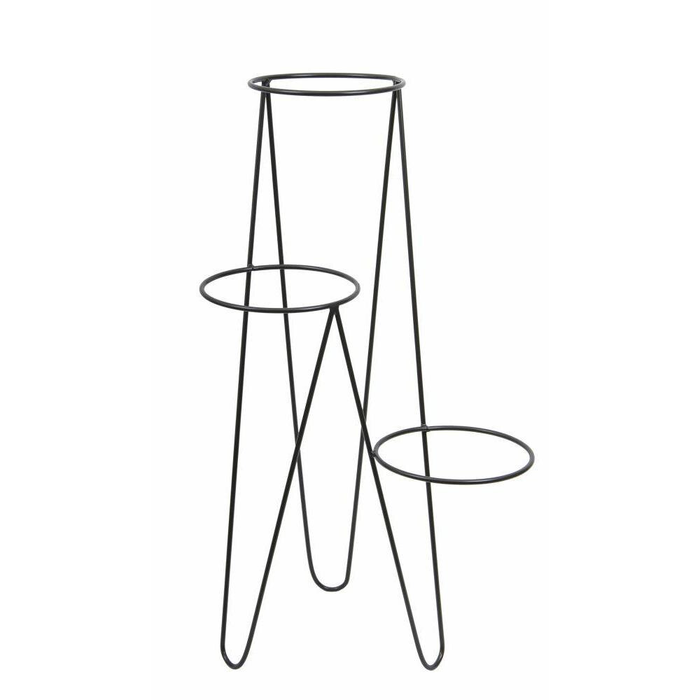 Suport pentru flori pe 3 ghivece Loft metalic negru 95cm