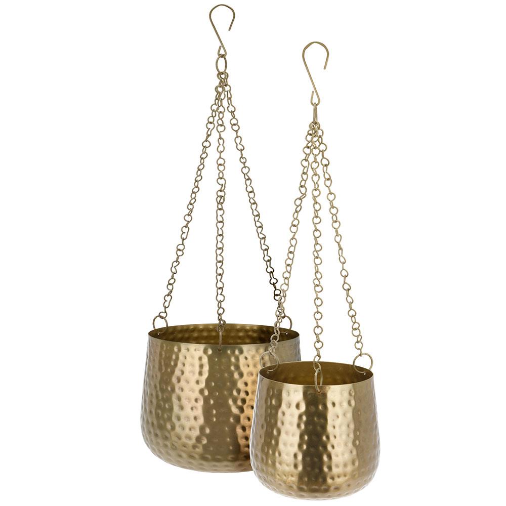 Set de 2 Suport pentru flori Loft metalic auriu