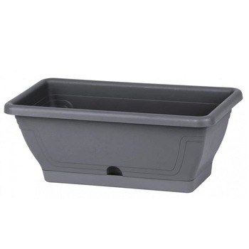 Ghiveci dreptunghiular Strend Pro Economy Antracit, 11l, 60x19cm, cu fanta pentru irigare Ghiveci dreptunghiular Strend Pro Economy Antracit, 11l, 60x19cm, cu fanta pentru irigare