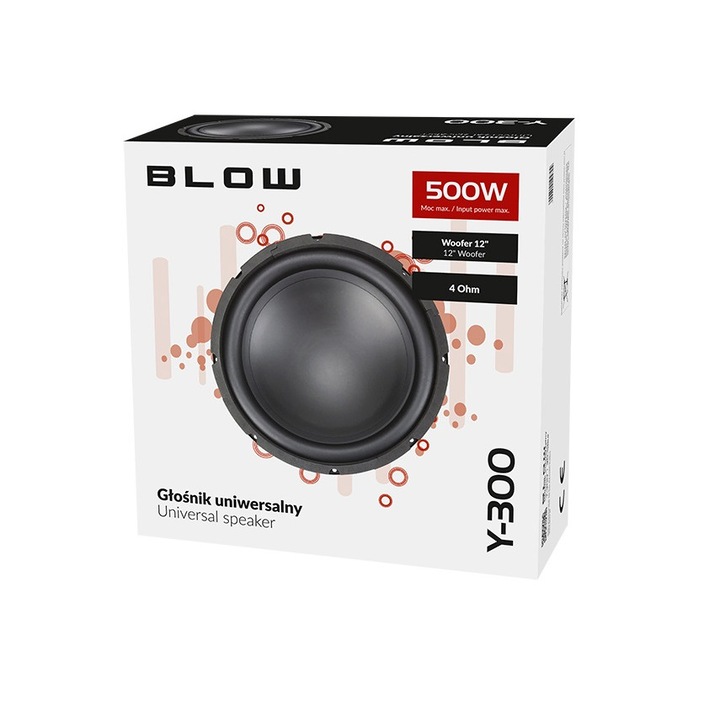 Автомобилен високоговорител Blow Y-300, 300 mm, 4 ohm, 250W