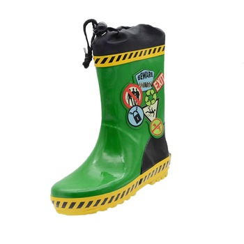 Cizme din cauciuc captusite pentru baieti American Club CBAC-1, Verde Cizme din cauciuc captusite pentru baieti American Club CBAC-1, Verde